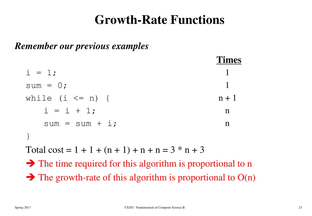 growth rate functions