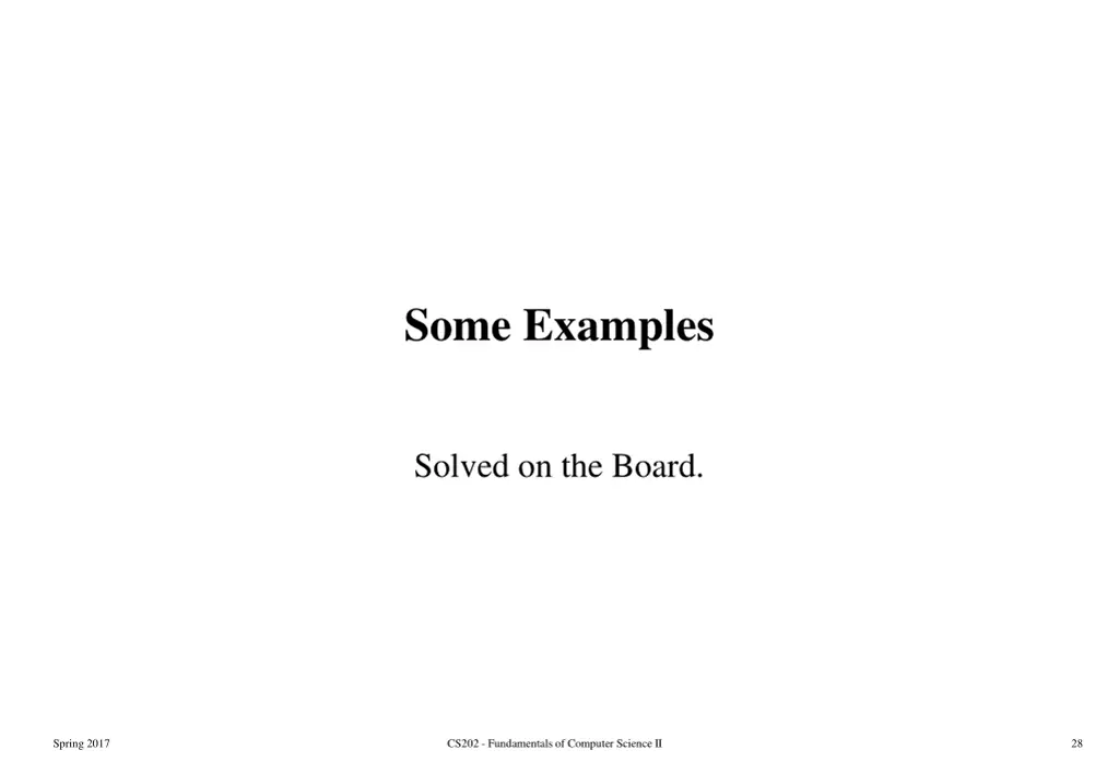 some examples