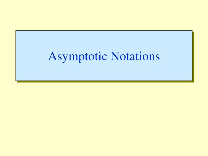 asymptotic notations