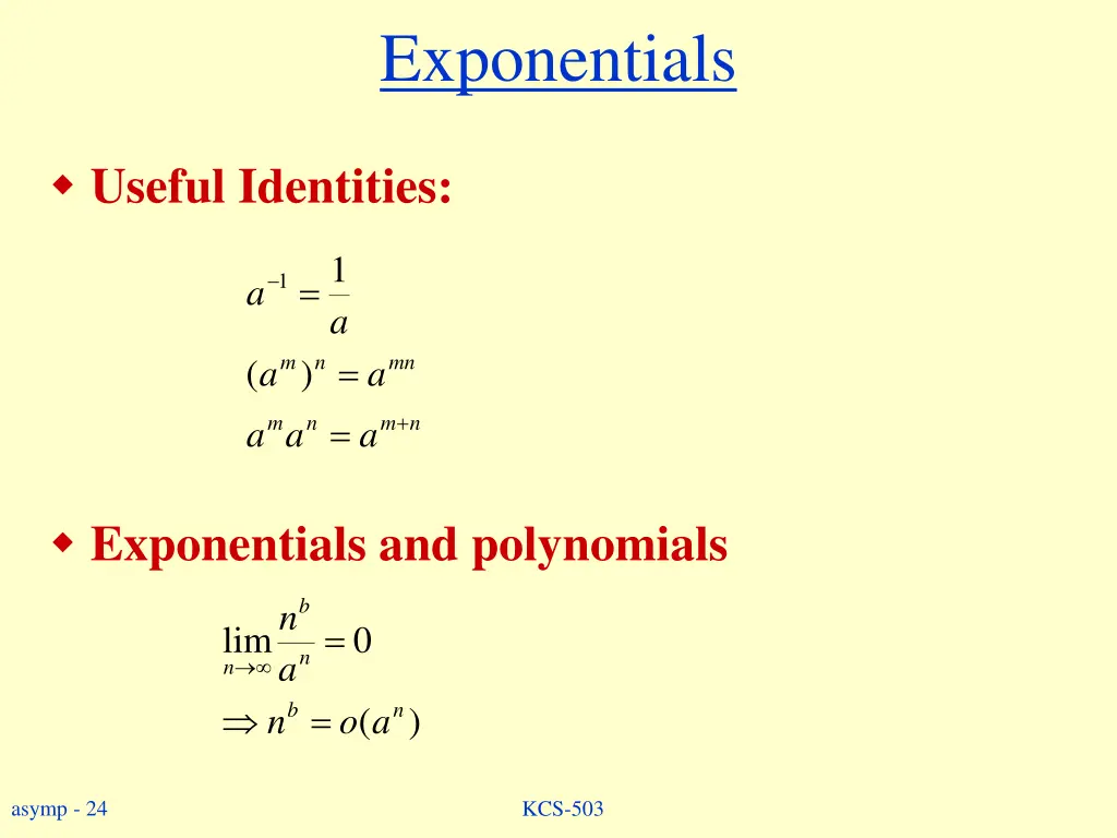 exponentials