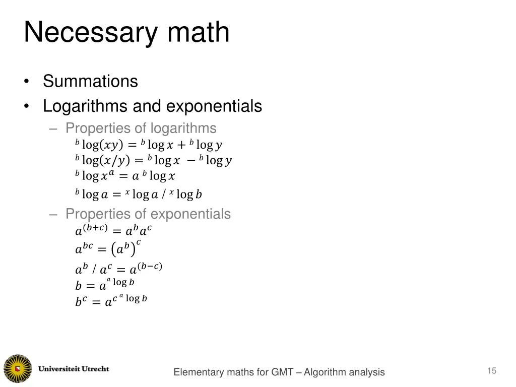 necessary math