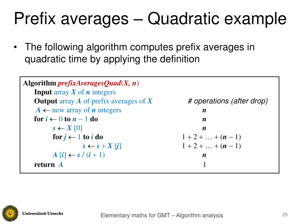 prefix averages quadratic example