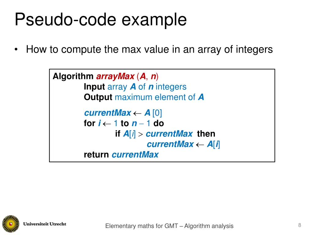 pseudo code example