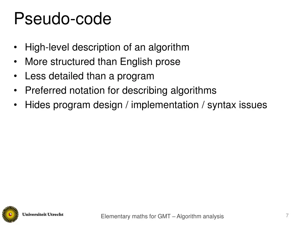 pseudo code