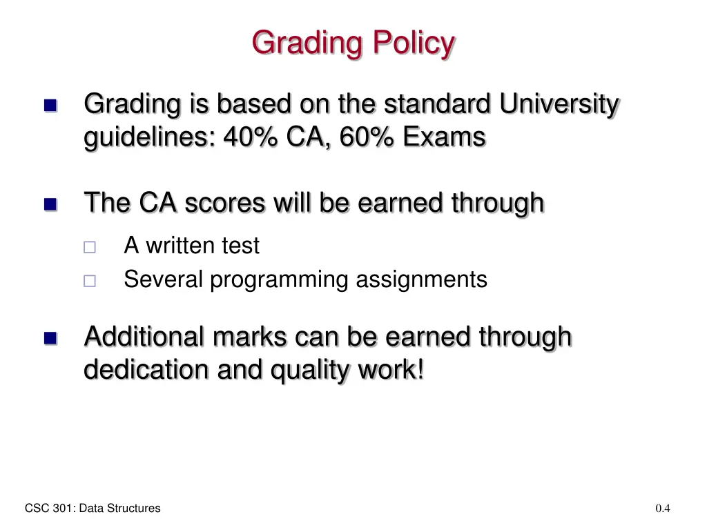 grading policy