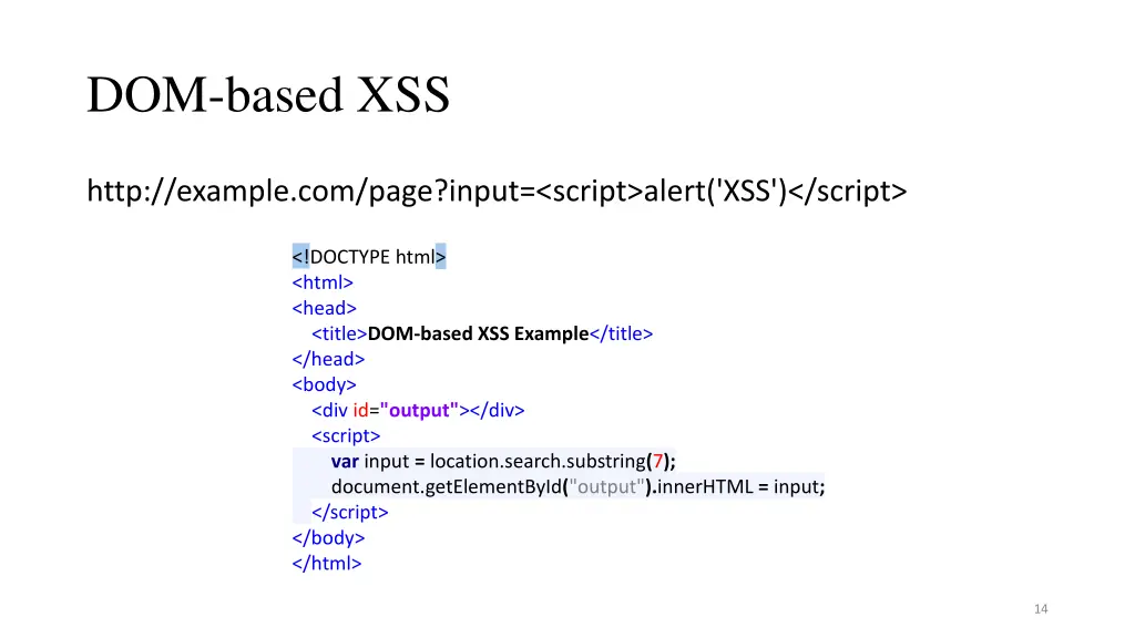 dom based xss
