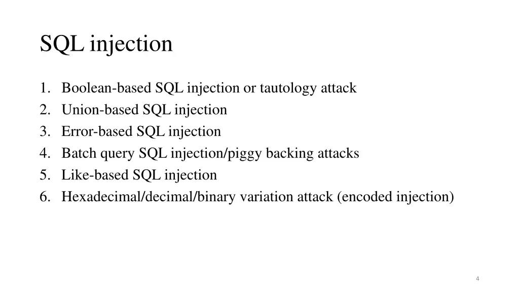 sql injection