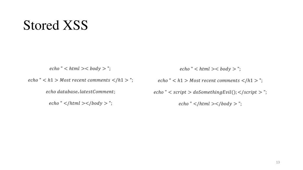 stored xss