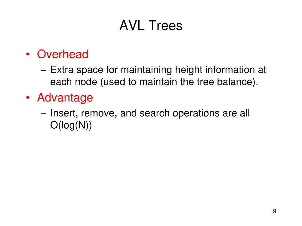 avl trees