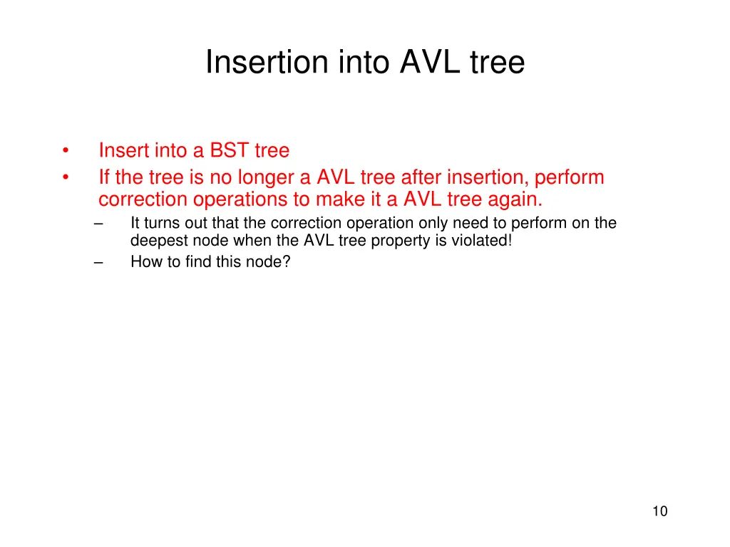 insertion into avl tree