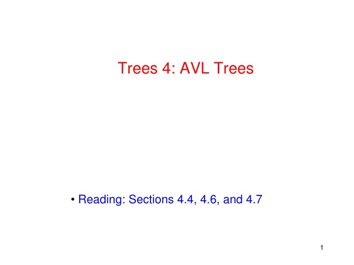 trees 4 avl trees