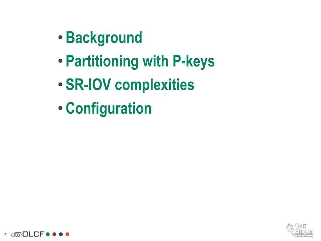background partitioning with p keys
