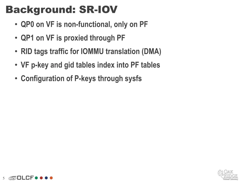 background sr iov qp0 on vf is non functional