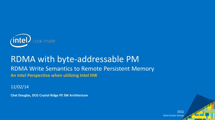 rdma with byte addressable pm rdma write