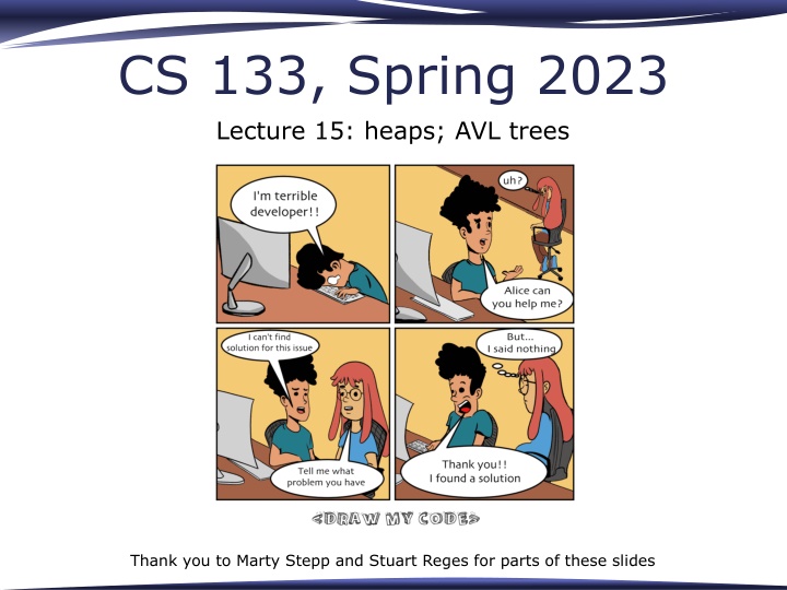 cs 133 spring 2023 lecture 15 heaps avl trees