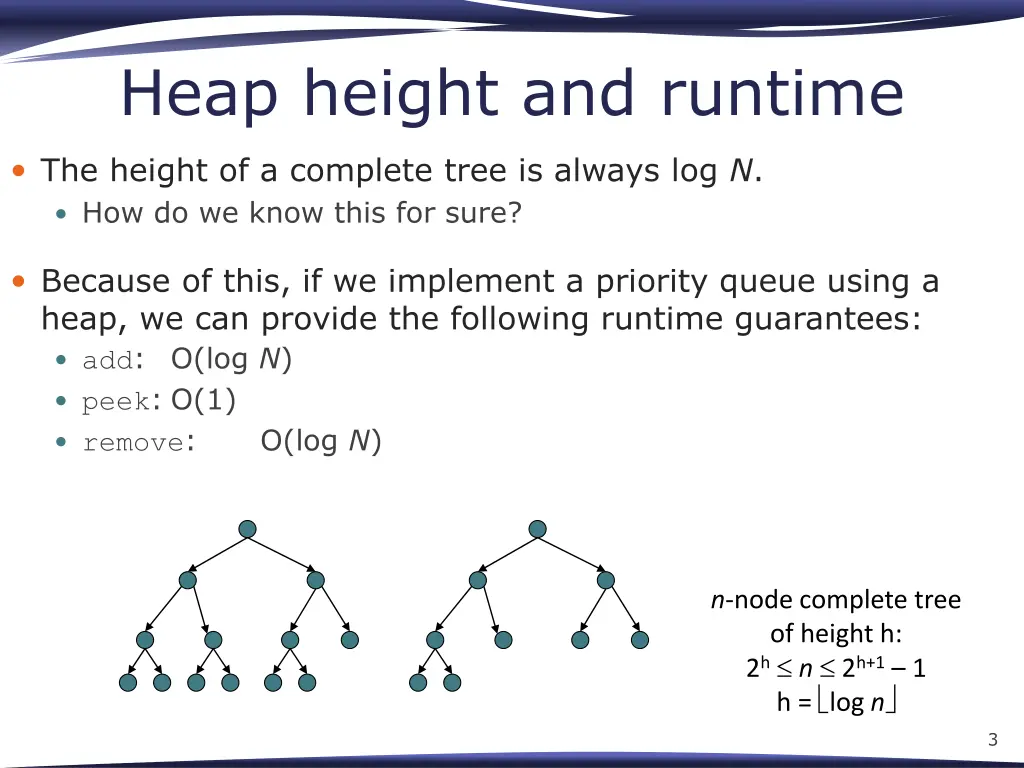 heap height and runtime