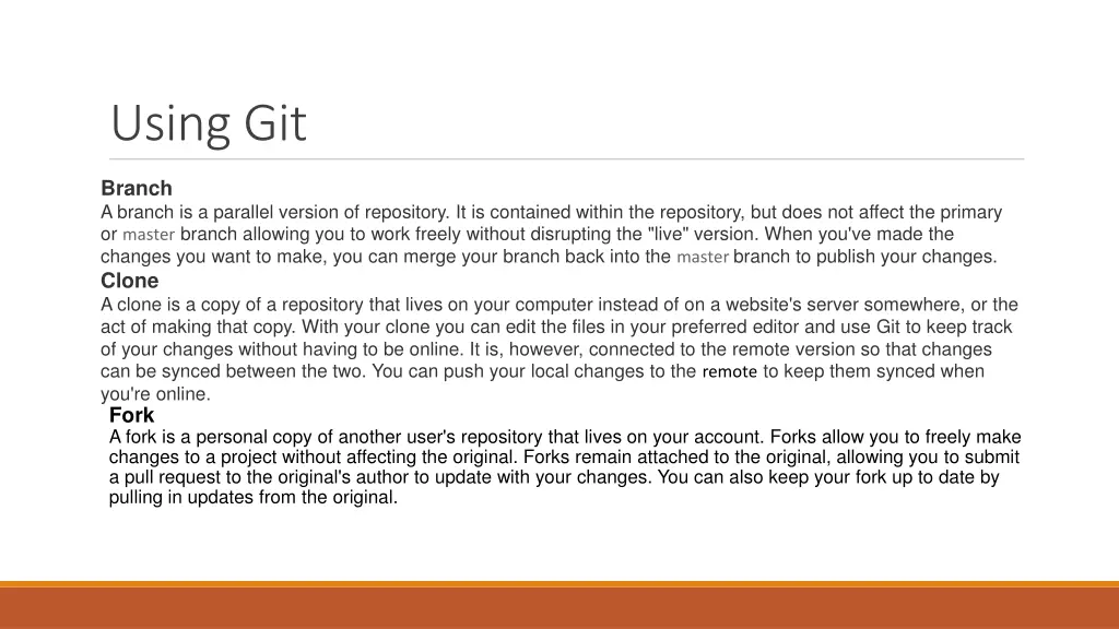 using git 1