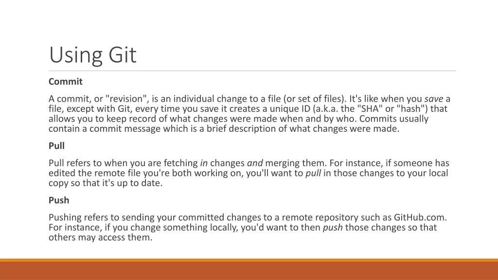 using git 2