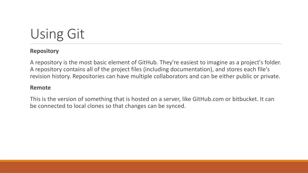 using git