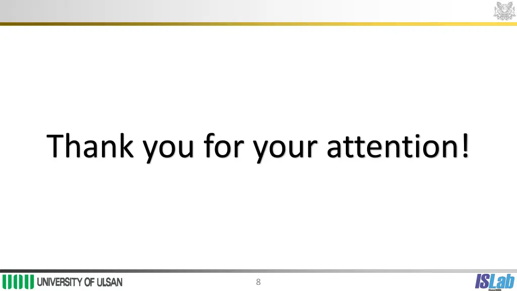 thank you for your attention