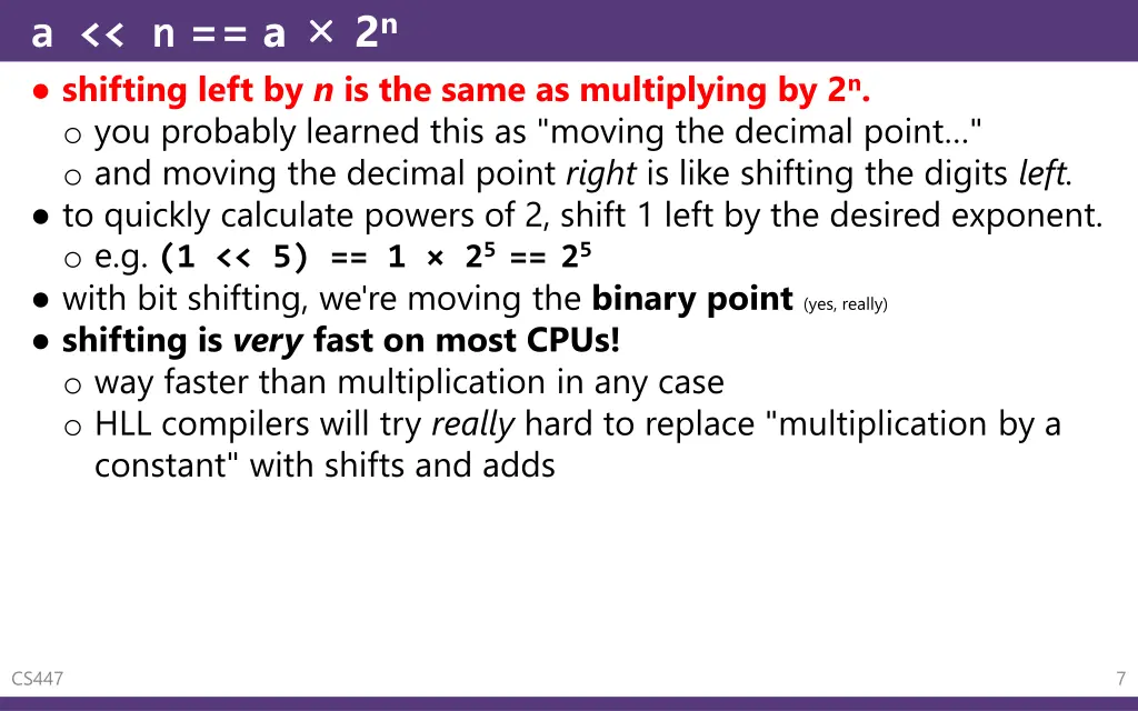 a n a shifting left by n is the same