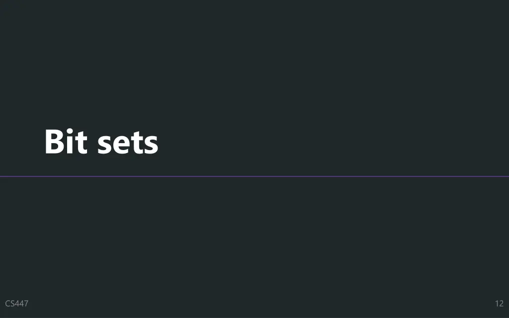 bit sets