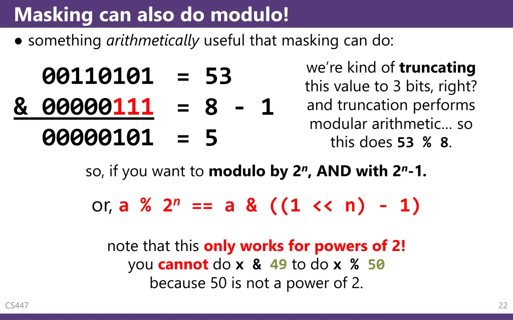 masking can also do modulo something