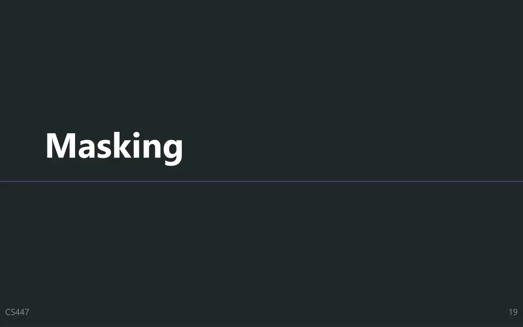 masking