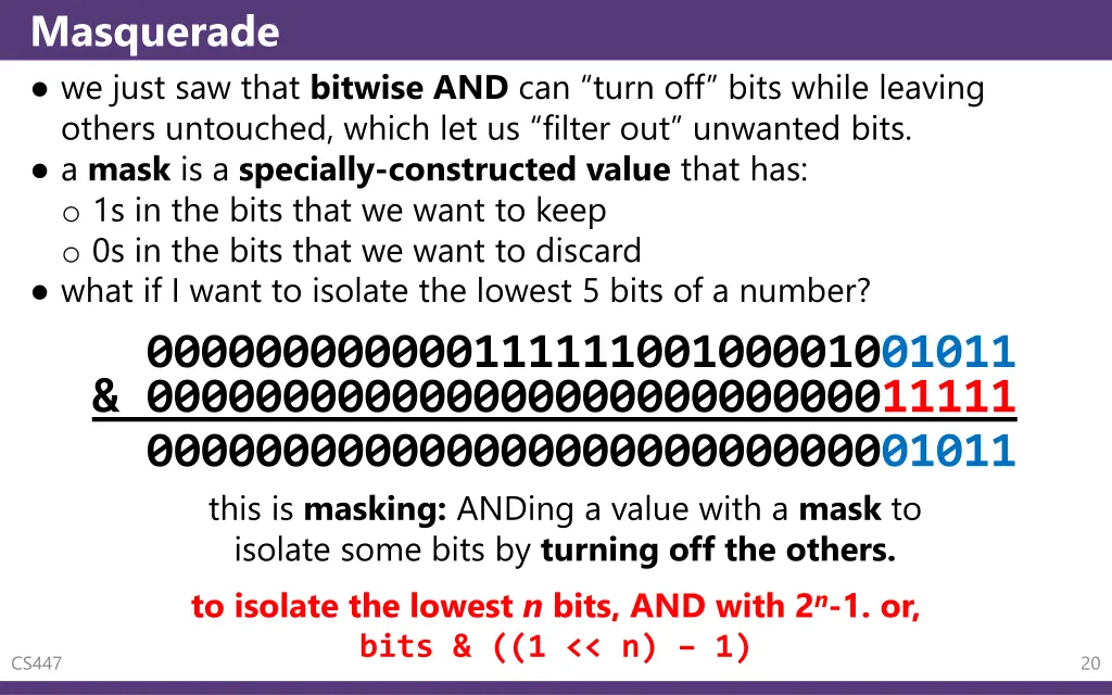 masquerade we just saw that bitwise and can turn