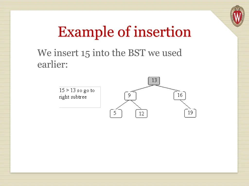 example of insertion