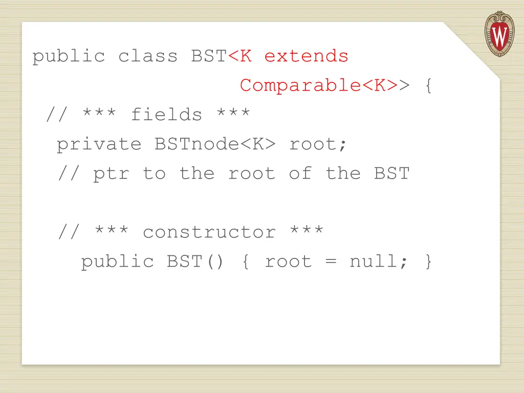 public class bst k extends