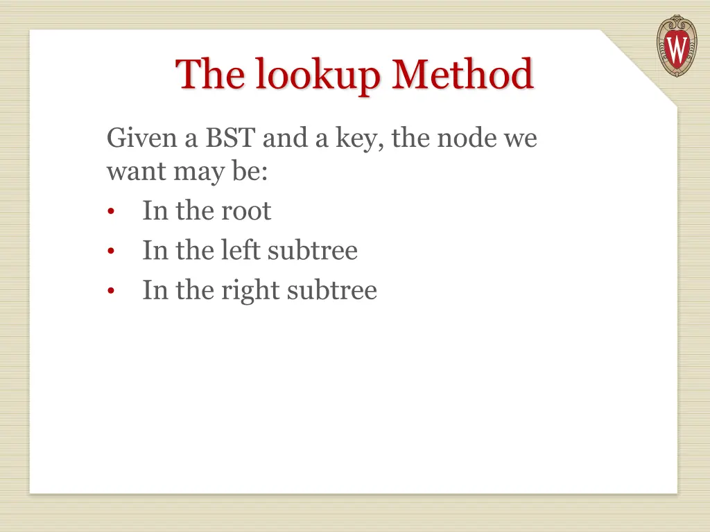 the lookup method