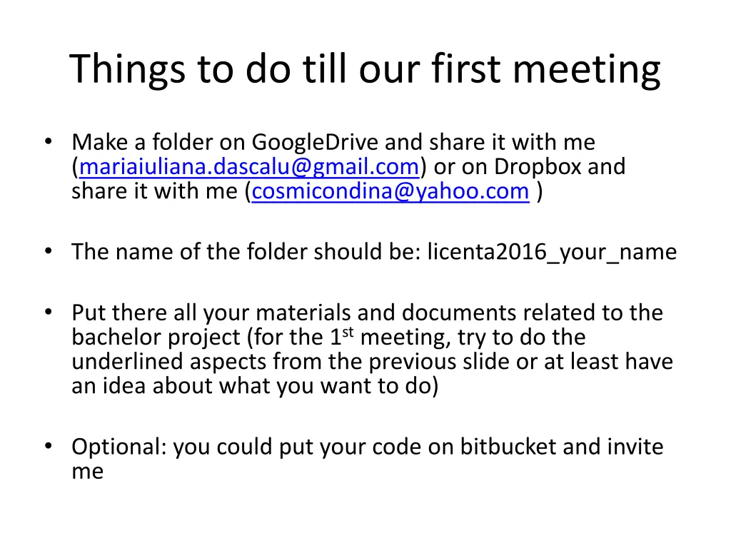things to do till our first meeting