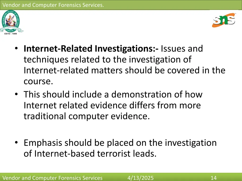 vendor and computer forensics services 13