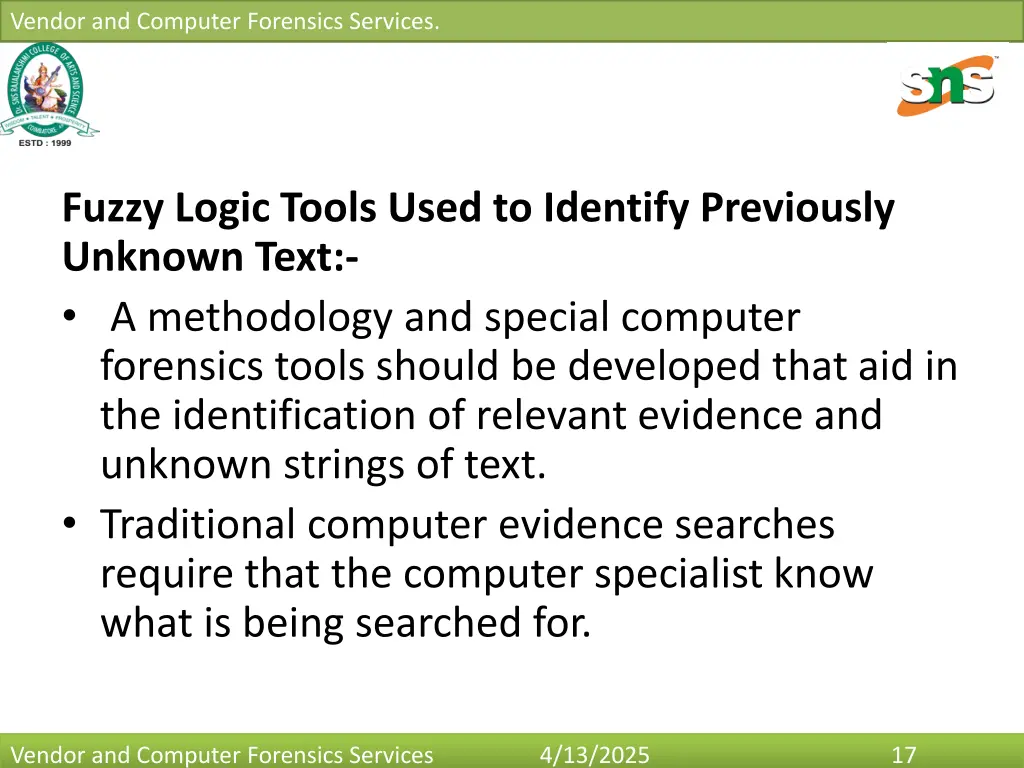 vendor and computer forensics services 16