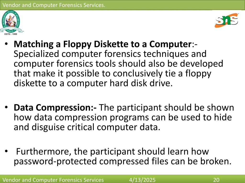 vendor and computer forensics services 19