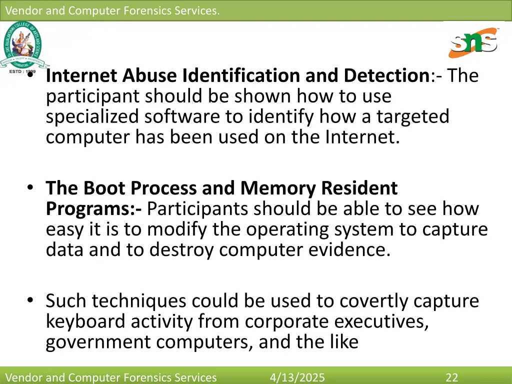 vendor and computer forensics services 21