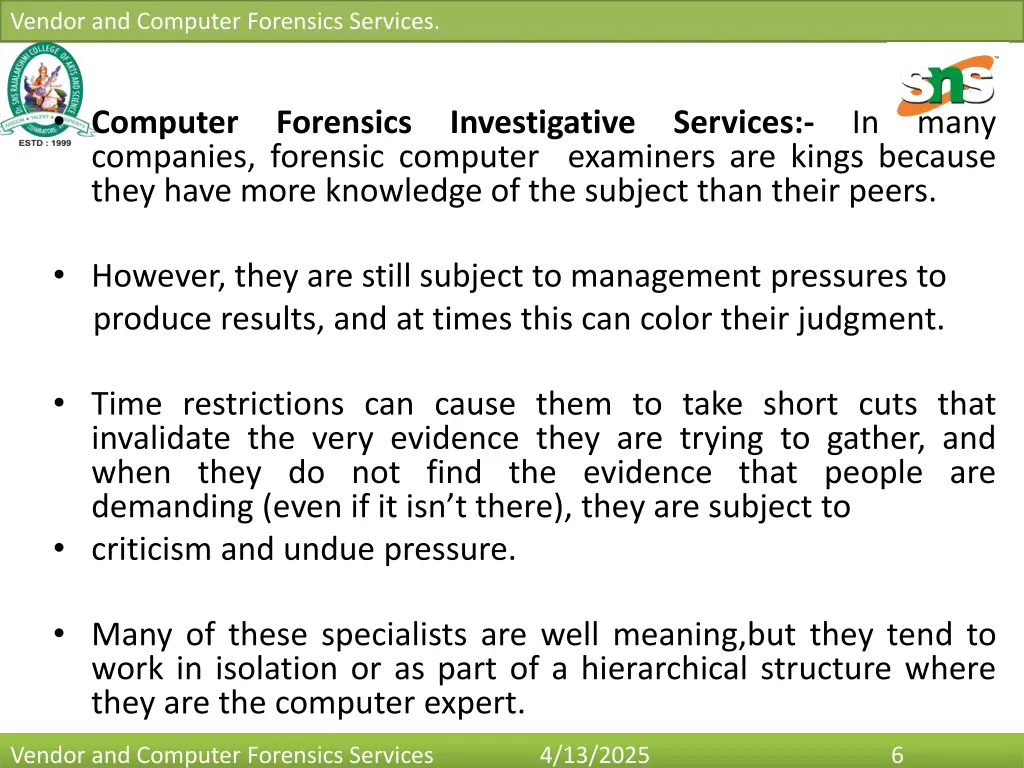 vendor and computer forensics services 5