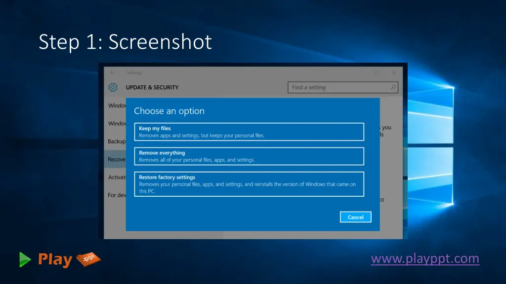 step 1 screenshot 1
