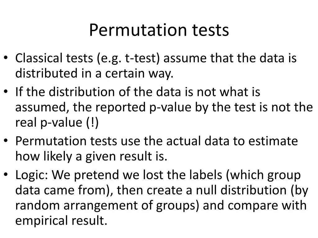permutation tests