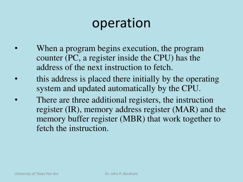operation