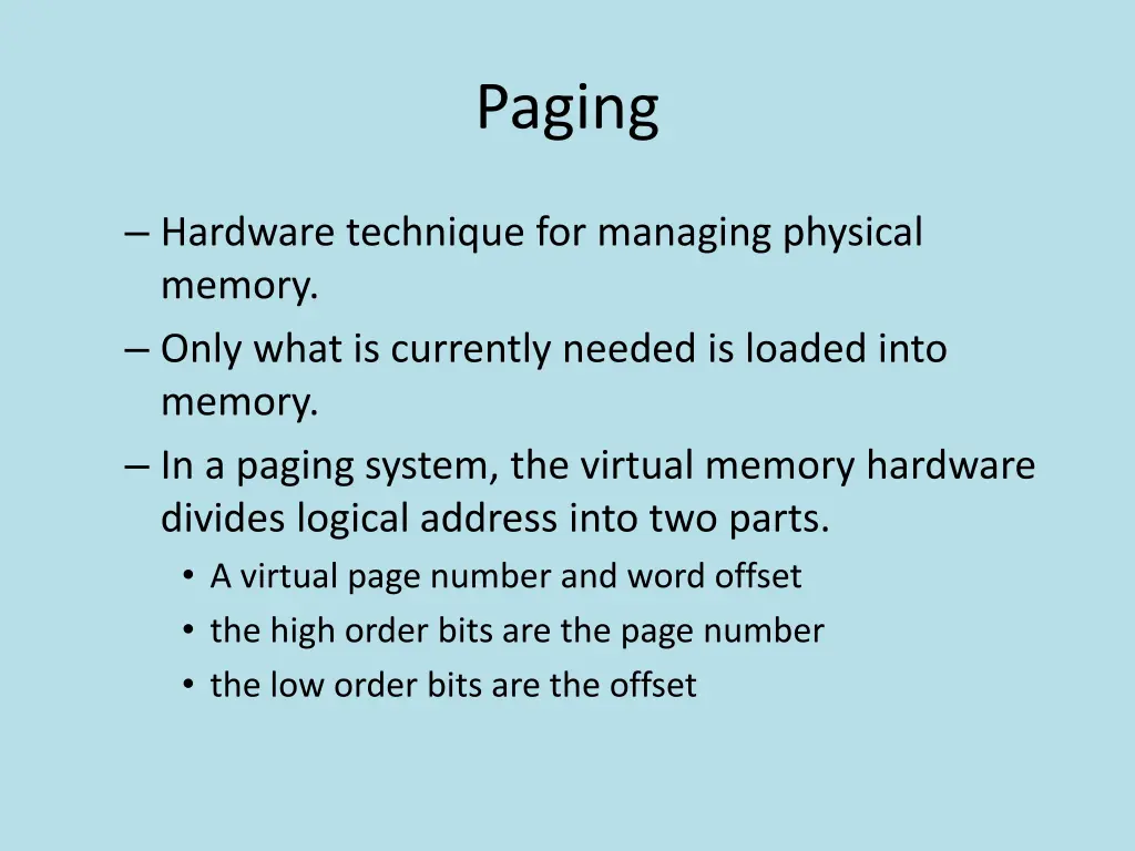 paging