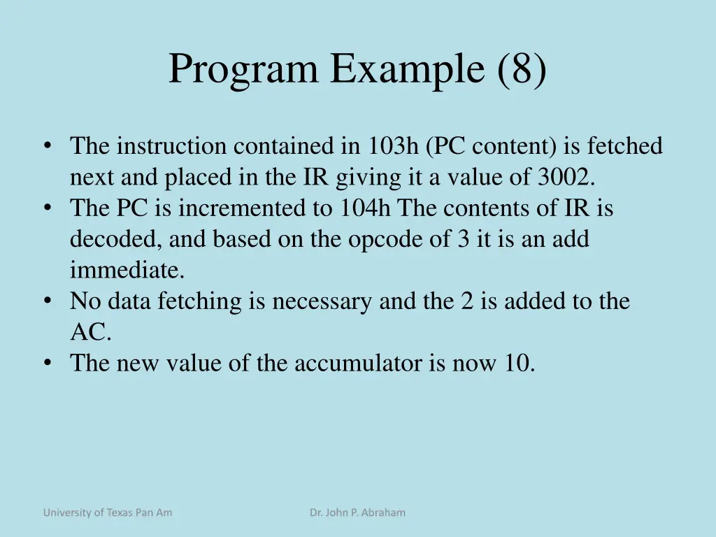 program example 8