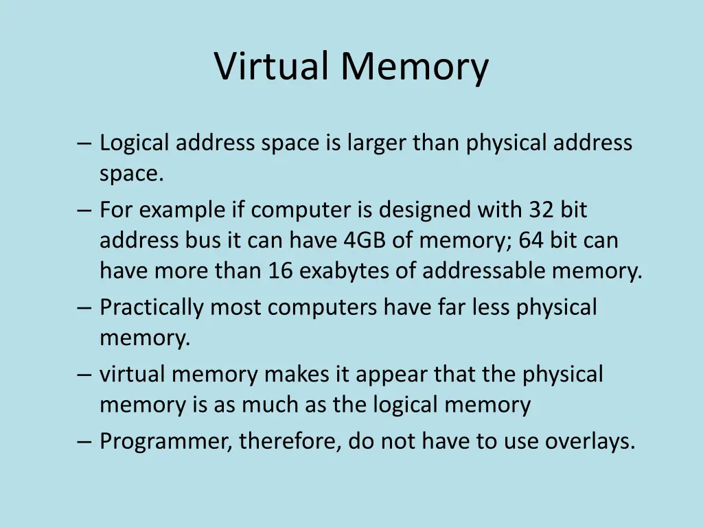 virtual memory