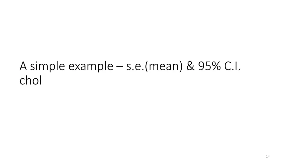 a simple example s e mean 95 c i chol