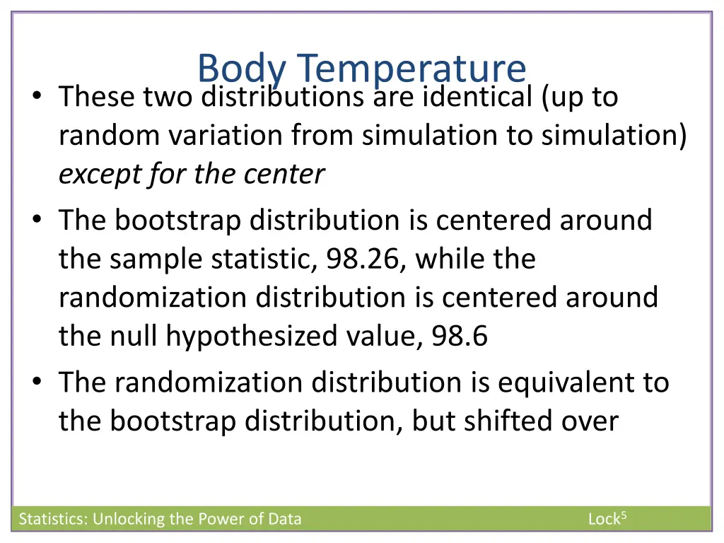 body temperature these two distributions