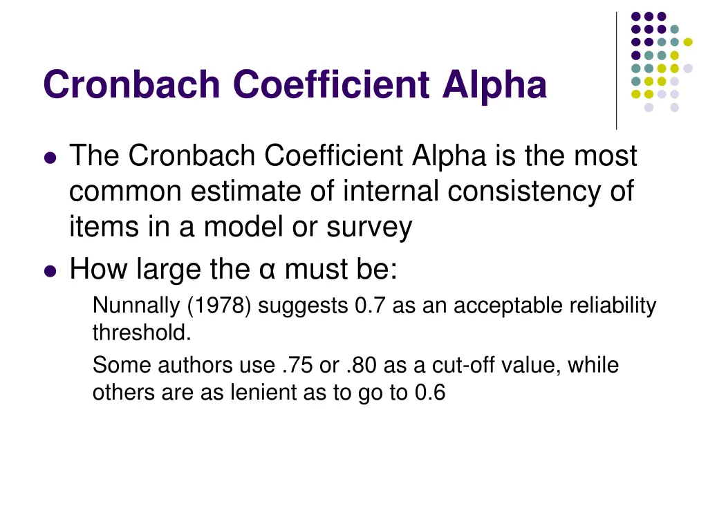 cronbach coefficient alpha