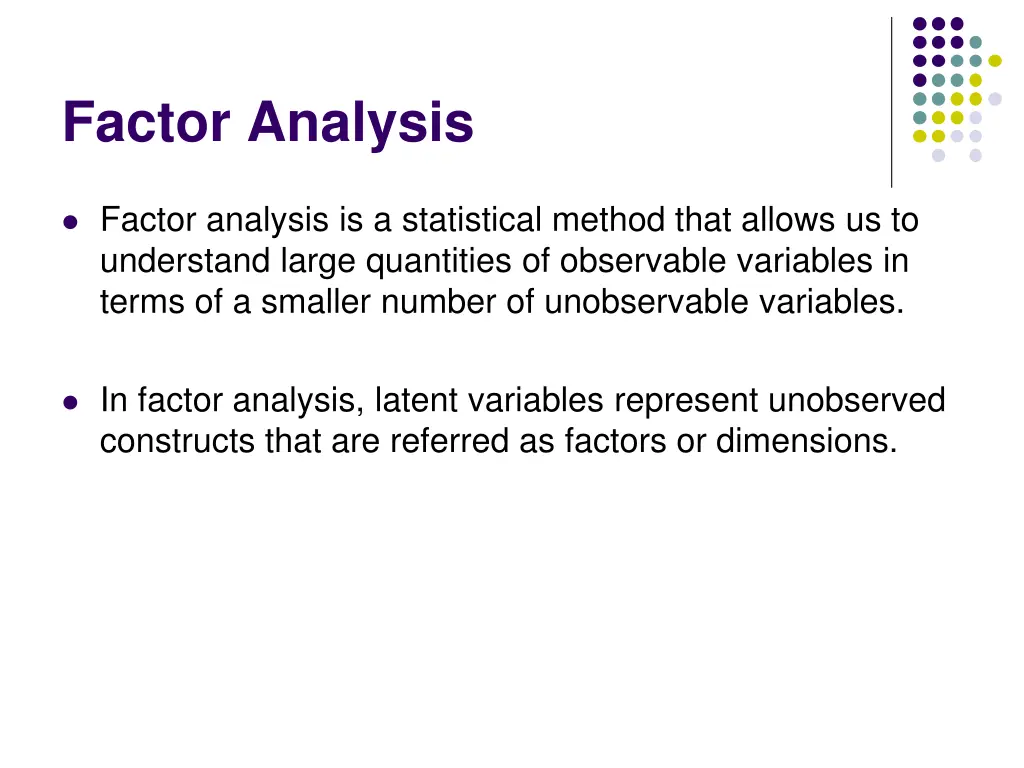 factor analysis