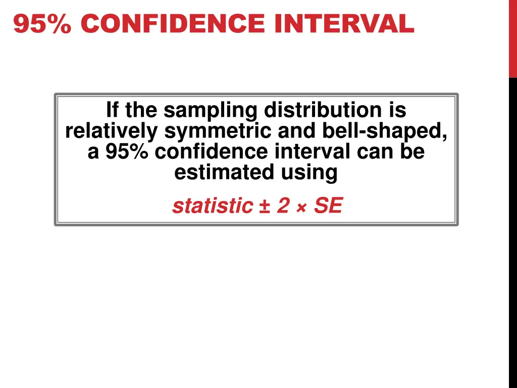 95 confidence interval