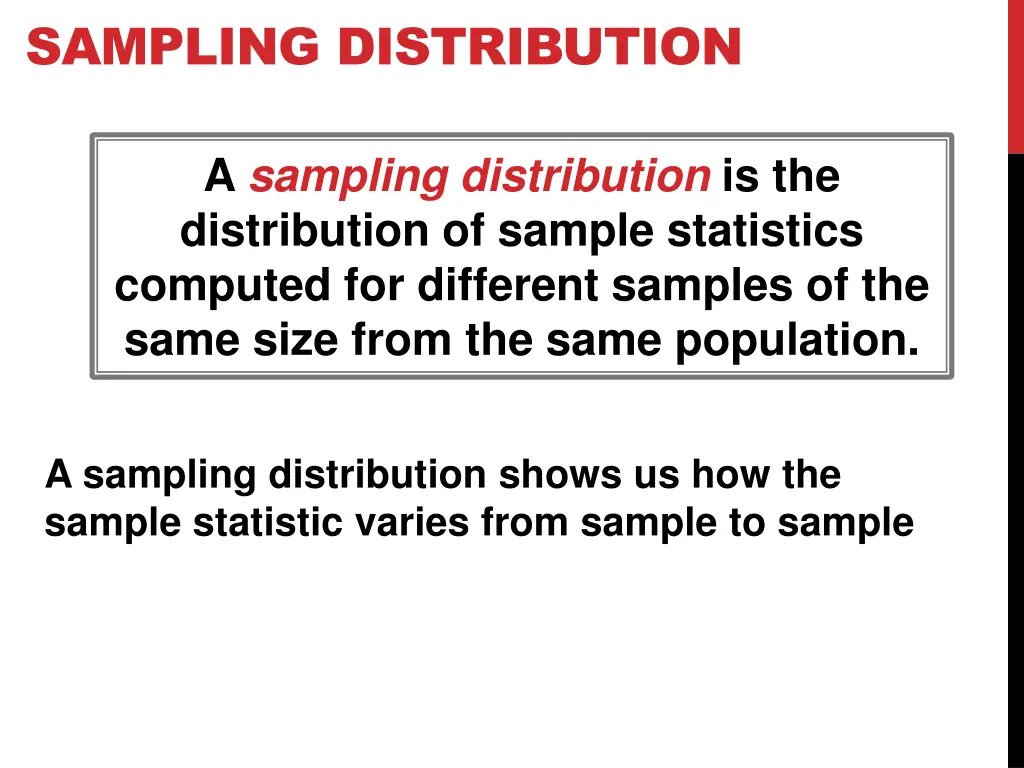 sampling distribution